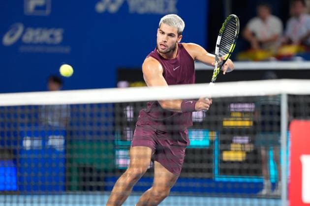 Carlos Alcaraz (ESP), SEPTEMBER 29, 2025 - Tennis : Singles Semi-final match at Ariake Colosseum during Kinoshita Group Japan Open Tennis Championships 2025 in Tokyo, Japan. Noxthirdxpartyxsales  aflo_305253508