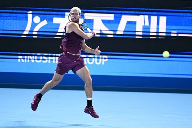 Carlos ALCARAZ (ESP), SEPTEMBER 29, 2025 - Tennis : Kinoshita Group Japan Open Tennis Championships 2025 Men s Singles Semi-final at Ariake Coliseum, Tokyo, Japan. Noxthirdxpartyxsales  aflo_305231812