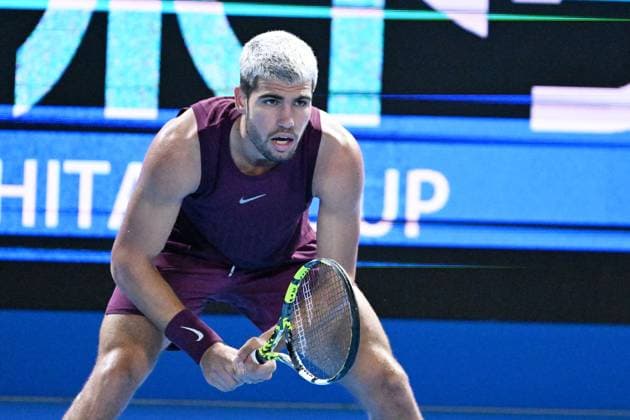 Carlos ALCARAZ (ESP), SEPTEMBER 29, 2025 - Tennis : Kinoshita Group Japan Open Tennis Championships 2025 Men s Singles Semi-final at Ariake Coliseum, Tokyo, Japan. Noxthirdxpartyxsales  aflo_305231833