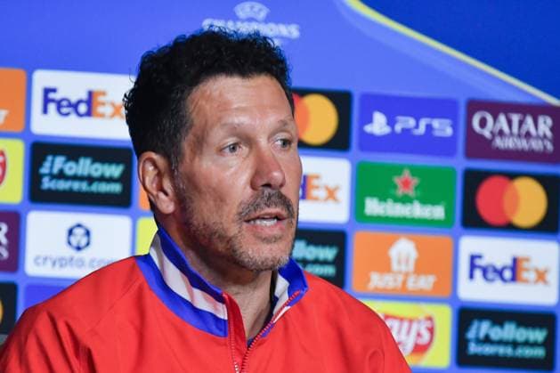 Atletico de Madrid Vs Eintracht Frankfurt press conference, PK, Pressekonferenz in Madrid - 29 Sep 2025 Diego Pablo Simeone, head coach of Atletico de Madrid, attends a press conference ahead of their UEFA Champions League 2025 26 match against Eintracht Frankfurt at Riyadh Air Metropolitano. Madrid Spain Copyright: xAtilanoxGarciax xSOPAxImagesx FOTO50197