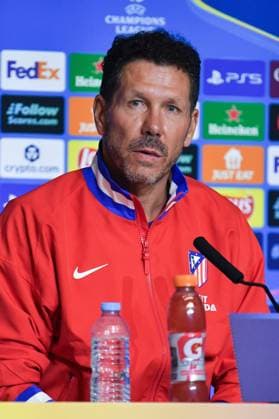 Atletico de Madrid Vs Eintracht Frankfurt press conference, PK, Pressekonferenz in Madrid - 29 Sep 2025 Diego Pablo Simeone, head coach of Atletico de Madrid, attends a press conference ahead of their UEFA Champions League 2025 26 match against Eintracht Frankfurt at Riyadh Air Metropolitano. Madrid Spain Copyright: xAtilanoxGarciax xSOPAxImagesx FOTO50202