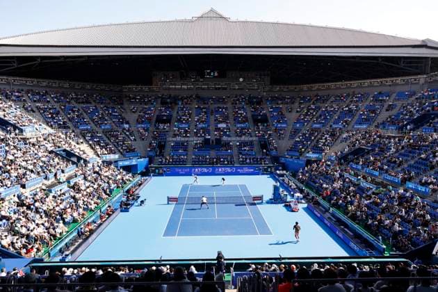 September 30, 2025, Tokyo, Japan: (Top) Hugo NYS (MON) and Edouard ROGER-VASSELIN (FRA) in action against Rohan BOPANNA (IND) and Takeru YUZUKI (JPN) during the Doubles Final match of the Japan Open Tennis Championships at Ariake Colosseum in Tokyo. The tournament runs from September 22 to 30. Tokyo Japan - ZUMAm191 20250930_aap_m191_008 Copyright: xRodrigoxReyesxMarinx