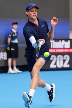 BEIJING, CHINA - SEPTEMBER 30: Jannik Sinner of Italy competes in the Men s Singles Semifinal match against Alex De Minaur of Australia on day 9 of the 2025 China Open at the National Tennis Center on September 30, 2025 in Beijing, China.  Copyright: xVCGx 111594181499