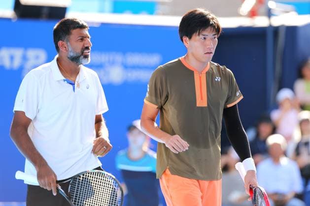 Takeru Yuzuki (JPN) & Rohan Bopanna (IND), SEPTEMBER 30, 2025 - Tennis : Kinoshita Group Japan Open Tennis Championships 2025 Men s Doubles Final at Ariake Coliseum, Tokyo, Japan. Noxthirdxpartyxsales  aflo_305330441