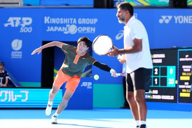 Takeru Yuzuki (JPN) & Rohan Bopanna (IND), SEPTEMBER 30, 2025 - Tennis : Kinoshita Group Japan Open Tennis Championships 2025 Men s Doubles Final at Ariake Coliseum, Tokyo, Japan. Noxthirdxpartyxsales  aflo_305330451