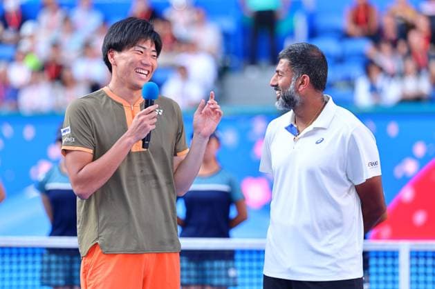 Takeru Yuzuki (JPN) & Rohan Bopanna (IND), SEPTEMBER 30, 2025 - Tennis : Kinoshita Group Japan Open Tennis Championships 2025 Men s Doubles Award ceremony at Ariake Coliseum, Tokyo, Japan. Noxthirdxpartyxsales  aflo_305330469