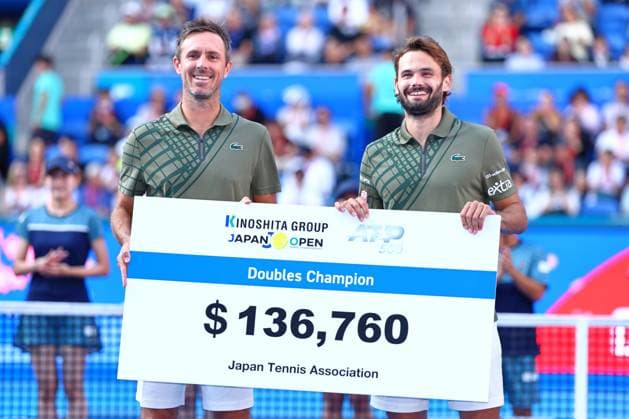Hugo Nys (MON) & Edouard Roger-Vasselin (FRA), SEPTEMBER 30, 2025 - Tennis : Kinoshita Group Japan Open Tennis Championships 2025 Men s Doubles Award ceremony at Ariake Coliseum, Tokyo, Japan. Noxthirdxpartyxsales  aflo_305330479