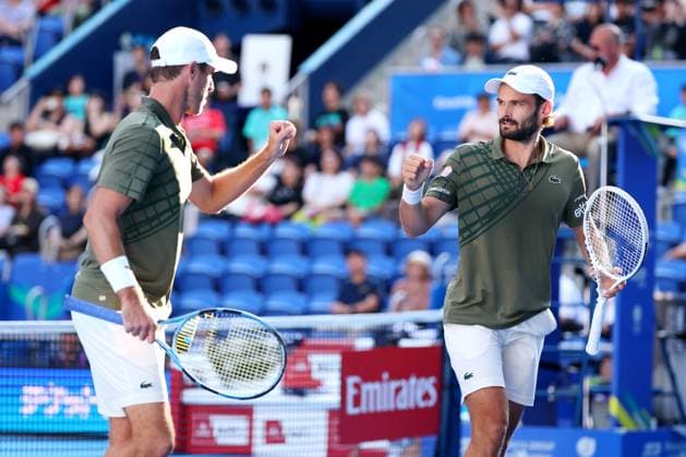 Hugo Nys (MON) & Edouard Roger-Vasselin (FRA), SEPTEMBER 30, 2025 - Tennis : Kinoshita Group Japan Open Tennis Championships 2025 Men s Doubles Final at Ariake Coliseum, Tokyo, Japan. Noxthirdxpartyxsales  aflo_305330455