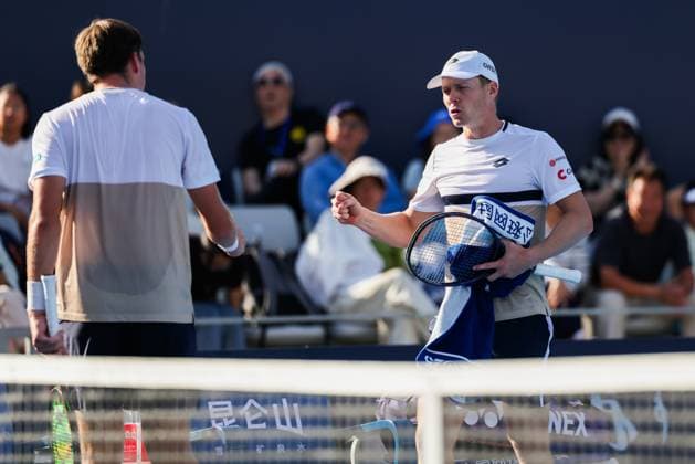 BEIJING, CHINA - SEPTEMBER 30: Henry Patten of Great Britain and Harri Heliovaara of Finland compete in the Men s Doubles Semifinal match against Guido Andreozzi of Argentina and Manuel Guinard of Fance on day 9 of the 2025 China Open at the National Tennis Center on September 30, 2025 in Beijing, China.  Copyright: xVCGx 111594188189