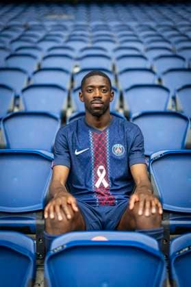 PSG Support the Pink October Campaign - Paris Handout photo of Ousmane Dembele wearing a Pink October dedicated jersey as Paris Saint-Germain is mobilizing to support the Pink October campaign. Throughout the month of October, the Club’s teams will lead prevention and awareness initiatives to contribute to the fight against breast cancer. Paris, France on September 2025. Photo by AOP for PSG via ABACAPRESS.COM Paris France  Copyright: xABACAx