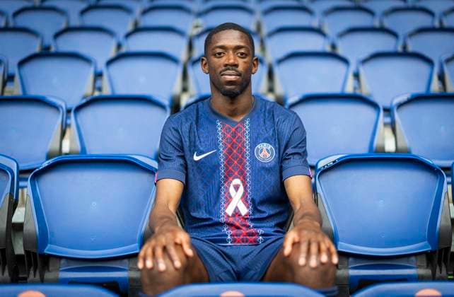 PSG Support the Pink October Campaign - Paris Handout photo of Ousmane Dembele wearing a Pink October dedicated jersey as Paris Saint-Germain is mobilizing to support the Pink October campaign. Throughout the month of October, the Club’s teams will lead prevention and awareness initiatives to contribute to the fight against breast cancer. Paris, France on September 2025. Photo by AOP for PSG via ABACAPRESS.COM Paris France  Copyright: xABACAx