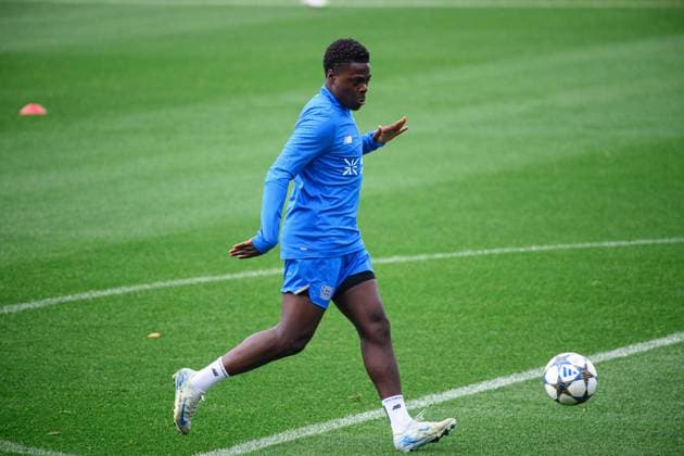 LEVERKUSEN, GERMANY - 30 SEPTEMBER, 2025: Ken Izekor - UEFA Champions League, MD-1, practice FC Bayer 04 Leverkusen at BayArena.  Copyright: xVITALIIxKLIUIEVx