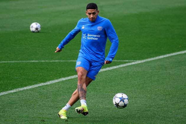 LEVERKUSEN, GERMANY - 30 SEPTEMBER, 2025: Ezequiel Fernandez - UEFA Champions League, MD-1, practice FC Bayer 04 Leverkusen at BayArena.  Copyright: xVITALIIxKLIUIEVx