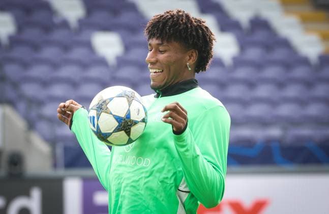 Union s Kevin Rodriguez pictured in action during a training session of Belgian soccer team Royale Union Saint-Gilloise in Brussels, on Tuesday 30 September 2025. The team prepares for tomorrow s match against English team Newcastle United FC, on the second day of the League phase of the UEFA Champions League tournament. VIRGINIExLEFOUR  x135704395x