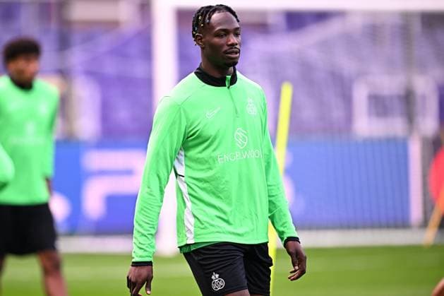 Royale Union Saint-Gilloise v Newcastle United - UEFA Champions League Media Activities 30 09 2025 BRUSSELS, BELGIUM - SEPTEMBER 30 : David Promise Oluwatobi forward of Union Saint-Gilloise pictured during a training session ahead of the UEFA Champions League 2025 26 League Phase MD2 match between Royale Union Saint-Gilloise and Newcastle United on September 30, 2025 in Brussels, Belgium, 30 09 2025 Brussels Belgium  Copyright: xTomasxSiskx