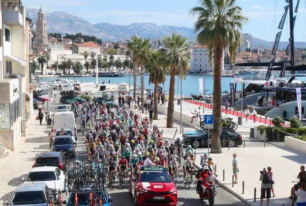 PXL_CroRace stage 1 CroRace cycling race Stage 1 start in Split, Croatia on 30. September. Stage one is 162 kilometers long from Split to Sinj.  IvoxCagalj PIXSELL