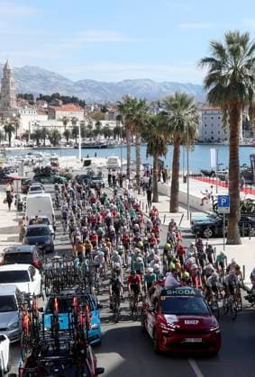 PXL_CroRace stage 1 CroRace cycling race Stage 1 start in Split, Croatia on 30. September. Stage one is 162 kilometers long from Split to Sinj.  IvoxCagalj PIXSELL
