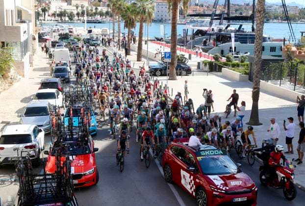 PXL_CroRace stage 1 CroRace cycling race Stage 1 start in Split, Croatia on 30. September. Stage one is 162 kilometers long from Split to Sinj.  IvoxCagalj PIXSELL