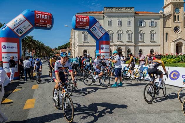 PXL_CroRace stage 1 CroRace cycling race Stage 1 start in Split, Croatia on 30. September. Stage one is 162 kilometers long from Split to Sinj.  ZvonimirxBarisin PIXSELL