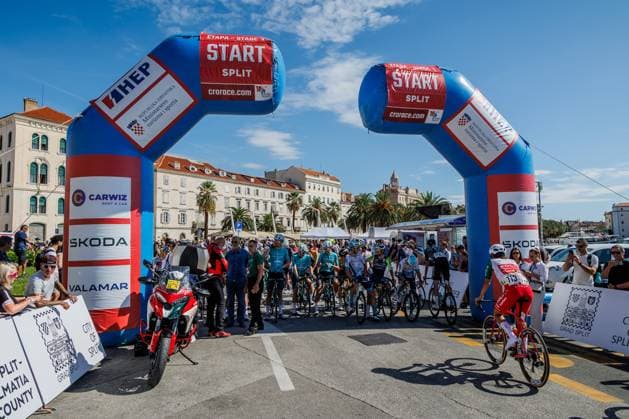 PXL_CroRace stage 1 CroRace cycling race Stage 1 start in Split, Croatia on 30. September. Stage one is 162 kilometers long from Split to Sinj.  ZvonimirxBarisin PIXSELL