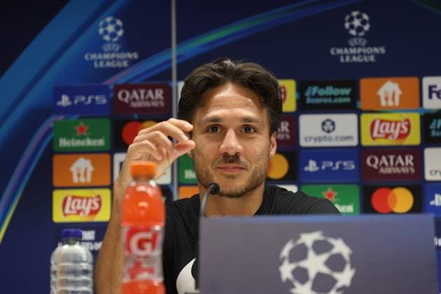 Union s Kevin Mac Allister pictured during a press conference, PK, Pressekonferenz of Belgian soccer team Royale Union Saint-Gilloise in Brussels, on Tuesday 30 September 2025. The team prepares for tomorrow s match against English team Newcastle United FC, on the second day of the League phase of the UEFA Champions League tournament. VIRGINIExLEFOUR  x135711202x