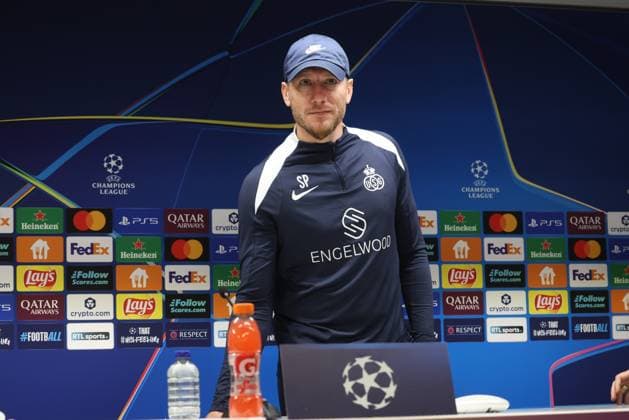 Union s head coach Sebastien Pocognoli pictured during a press conference, PK, Pressekonferenz of Belgian soccer team Royale Union Saint-Gilloise in Brussels, on Tuesday 30 September 2025. The team prepares for tomorrow s match against English team Newcastle United FC, on the second day of the League phase of the UEFA Champions League tournament. VIRGINIExLEFOUR  x135711284x
