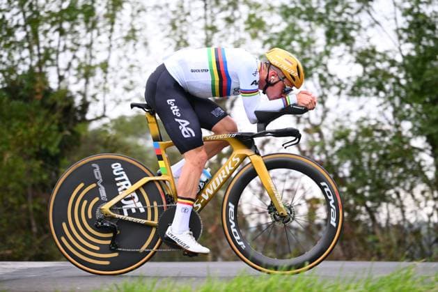UEC 2025 Road European Championship, EM, Europameisterschaft Drome-Ardeche Media Activities 30 09 2025 LORIOL-SUR-DROME, FRANCE - SEPTEMBER 30 : Evenepoel Remco (Belgium) pictured during a training session ahead of the Men Elite cycling road race of the 2025 UEC Road European Championship Drome-Ardeche 10th edition an UCI Continental Championships cycling race on September 30, 2025 in Loriol-sur-Drome, France, 30 09 2025 Loriol-sur-Drome France  Copyright: xVincentxKalutx