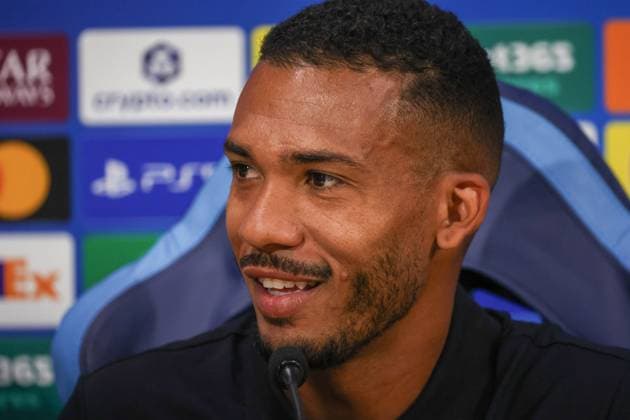 September 30, 2025, Napoli, Campania, ITALIA: Juan Jesus of SSC Napoli During the press conference, PK, Pressekonferenz on September 30, 2025, valid for the Champions League, before the 2025 26 match between Napoli and Sporting Lisbon in Naples at the Stadio Maradona..In the photo: Napoli ITALIA - ZUMAs236 20250930_aap_s236_001 Copyright: xFabioxSassox