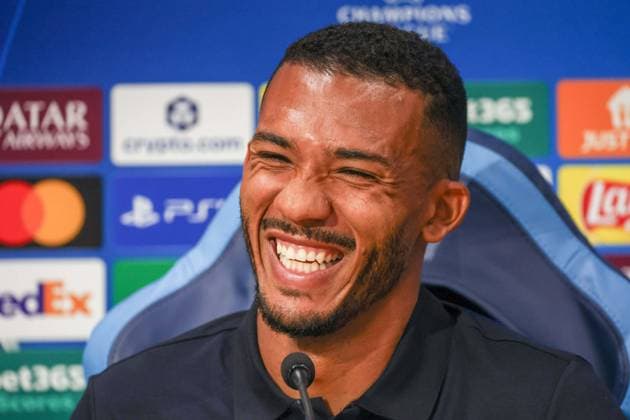 September 30, 2025, Napoli, Campania, ITALIA: Juan Jesus of SSC Napoli During the press conference, PK, Pressekonferenz on September 30, 2025, valid for the Champions League, before the 2025 26 match between Napoli and Sporting Lisbon in Naples at the Stadio Maradona..In the photo: Napoli ITALIA - ZUMAs236 20250930_aap_s236_021 Copyright: xFabioxSassox