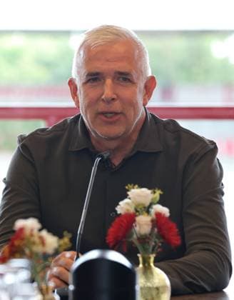 President Dirk Zingler Press conference on stadium expansion Sport Football Soccer Bundesliga Men DFL Season 2024 2025 30 09 2025 1 FC Union Berlin FCU DFL regulations prohibit any use of photographs as image sequences and or quasi video
