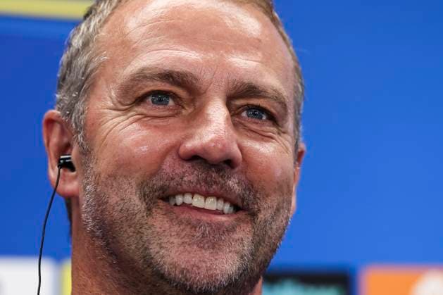 September 30, 2025, Sant Joan Despi, Barcelona, SPAIN: Hansi Flick, head coach of FC Barcelona, Barca attends his press conference, PK, Pressekonferenz during the training day of FC Barcelona ahead the UEFA Champions League 2025 26, football match against Paris Saint-Germain at Ciudad Esportiva Joan Gamper on September 30, 2025 in Sant Joan Despi, Barcelona, Spain. Sant Joan Despi SPAIN - ZUMAa181 20250930_zaa_a181_041 Copyright: xJavierxBorregox