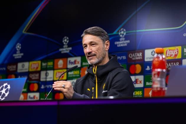 30 09 2025, Press conference for the UEFA Champions League match between Borussia Dortmund and Atletico Bilbao, Coach Niko Kovac Borussia Dortmund grins, Dortmund training ground Borussia Dortmund NRW Germany xRHR PHOTO DEx Copyright: DennisxEwert RHR-FOTOx RHR-FOTO DE