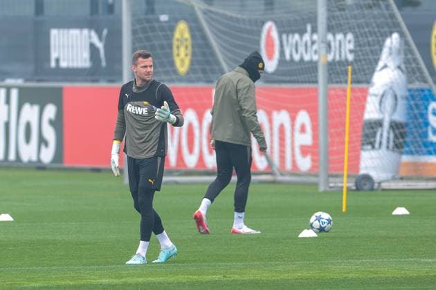 30 09 2025, Final training session for the UEFA Champions League match between Borussia Dortmund and Atletico Bilbao, Goalkeeper Patrick Drewes Borussia Dortmund , Dortmund Training ground Borussia Dortmund NRW Germany xRHR PHOTO DEx Copyright: DennisxEwert RHR-FOTOx RHR-FOTO DE