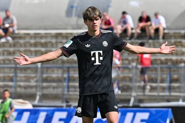Uefa Youth League Paphos FC U19 FC Bayern München U19 30 09 2025 in picture Guido DELLA ROVERE FCB 9 single photo cropped UEFA Youth League Paphos FC U19 FC Bayern München U19 Stelios Kyriakides Stadium on 30 09 2025 Copyright: xBEAUTIFULxSPORTS Goldbergx