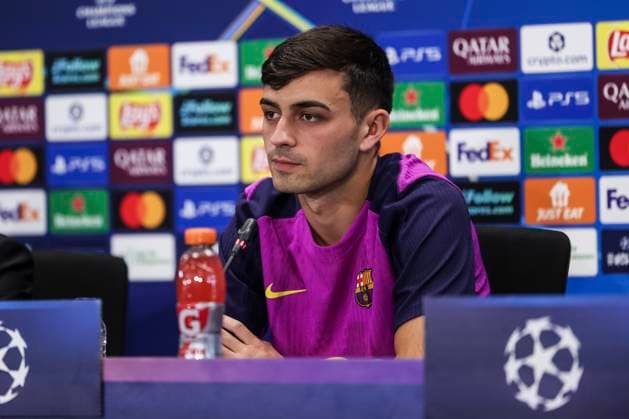 September 30, 2025, Sant Joan Despi, Barcelona, SPAIN: Pedri of FC Barcelona, Barca attends his press conference, PK, Pressekonferenz during the training day of FC Barcelona ahead the UEFA Champions League 2025 26, football match against Paris Saint-Germain at Ciudad Esportiva Joan Gamper on September 30, 2025 in Sant Joan Despi, Barcelona, Spain. Sant Joan Despi SPAIN - ZUMAa181 20250930_zaa_a181_052 Copyright: xJavierxBorregox