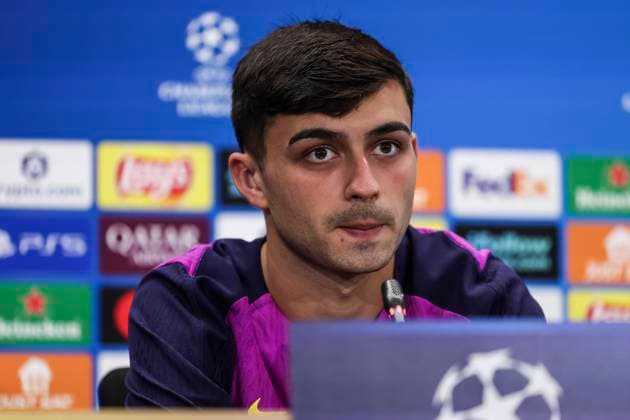September 30, 2025, Sant Joan Despi, Barcelona, SPAIN: Pedri of FC Barcelona, Barca attends his press conference, PK, Pressekonferenz during the training day of FC Barcelona ahead the UEFA Champions League 2025 26, football match against Paris Saint-Germain at Ciudad Esportiva Joan Gamper on September 30, 2025 in Sant Joan Despi, Barcelona, Spain. Sant Joan Despi SPAIN - ZUMAa181 20250930_zaa_a181_055 Copyright: xJavierxBorregox