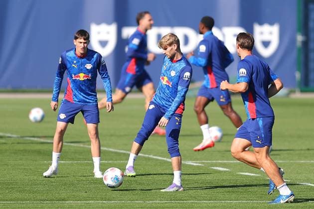 Training RB Leipzig Bundesliga Leipzig, 30 09 2025, Training center at Cottaweg, Season 2025 2026, Football, Men, 1 Bundesliga , Training RB Leipzig , In the picture Timo Werner ,