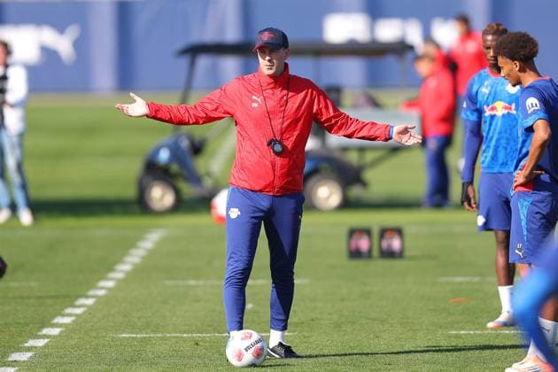 Training RB Leipzig Bundesliga Leipzig, 30 09 2025, Training center at Cottaweg, Season 2025 2026, Football, Men, 1 Bundesliga , Training RB Leipzig , In the picture coach Ole Werner ,
