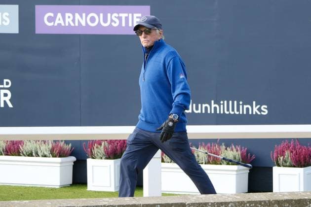 UK: The Alfred Dunhill Links Championship at The Old Course, St Andrews, Scotland on 30 September 2025: Pictured: Actor Michael Douglas during a practice round at the Alfred Dunhill Links Championship 2025 at the Old Course, St Andrews St Andrews The Old Course Scotland Copyright: xAlexxToddx