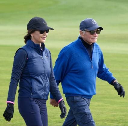 Golf, Alfred Dunhill Links Championship, training with Michael Douglas and Catherine Zeta-Jones