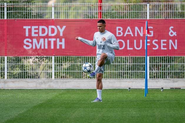AS Monaco Training - La Turbie Vanderson seen during collective team training, day before UEFA Champion s League day 2 match versus Manchester City, in AS Monaco Football Club training center in La Turbie, France, on September 30, 2025. Photo by Laurent Coust ABACAPRESS.COM La Turbie France  Copyright: xCoustxLaurent ABACAx