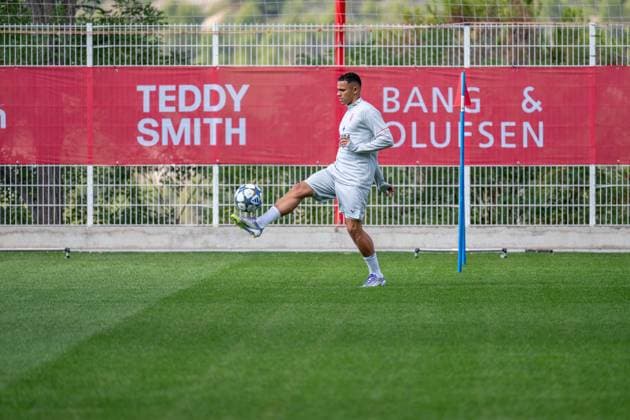 AS Monaco Training - La Turbie Vanderson seen during collective team training, day before UEFA Champion s League day 2 match versus Manchester City, in AS Monaco Football Club training center in La Turbie, France, on September 30, 2025. Photo by Laurent Coust ABACAPRESS.COM La Turbie France  Copyright: xCoustxLaurent ABACAx