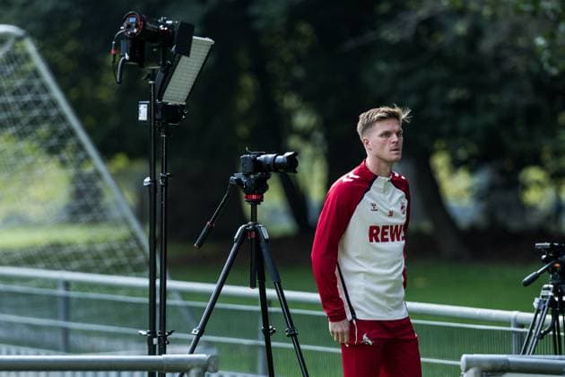 Training 1 FC Köln 30 09 2025 Marius Bülter 1 FC Köln, 30 on TV Interview Training 1 FC Köln Geissbockheim, 30 09 2025 Copyright: xBEAUTIFULxSPORTS Wunderlx