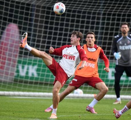 30 09 2025, xophax, Soccer 1 Bundesliga, 1 FC Köln, 1 FC Köln Training Jakub Kaminski , left and Said El Mala , right both 1 FC Köln Koeln