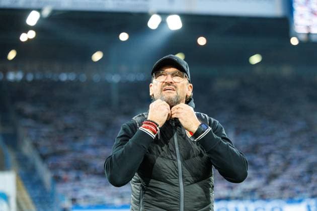Coach Claus Dieter Wollitz FCE GER, FC Hansa Rostock vs FC Energie Cottbus, Football, Men, 3 Liga, 09 Matchday, Season 2025 2026, 30 09 2025 Rostock Ostseestadion Mecklenburg Vorpommern Germany