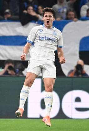 Atalanta v Club Brugge - UEFA Champions League BERGAMO, ITALY - SEPTEMBER 30 : Tzolis Christos forward of Club Brugge celebrates scoring a goal during the UEFA Champions League 2025 26 League Phase MD2 match between Atalanta and Club Brugge on September 30, 2025 in Bergamo, Italy, 30 09 2025 Bergamo Italy  Copyright: xPeterxDexVoechtx