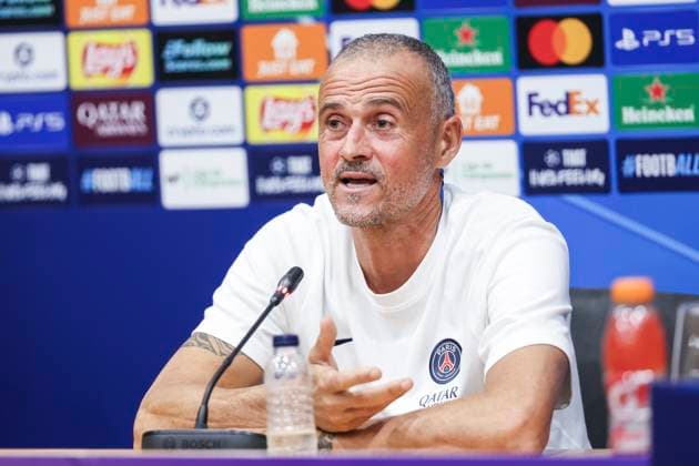 Football, CL, Paris St Germain, Press conference