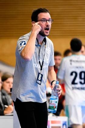 Grosswallstadt 2 HBL 25 26 TV Grosswallstadt SG BBM Bietigheim Coach Andre Lohrbach TV Grosswallstadt Elsenfeld Untermainhalle Bayern Germany
