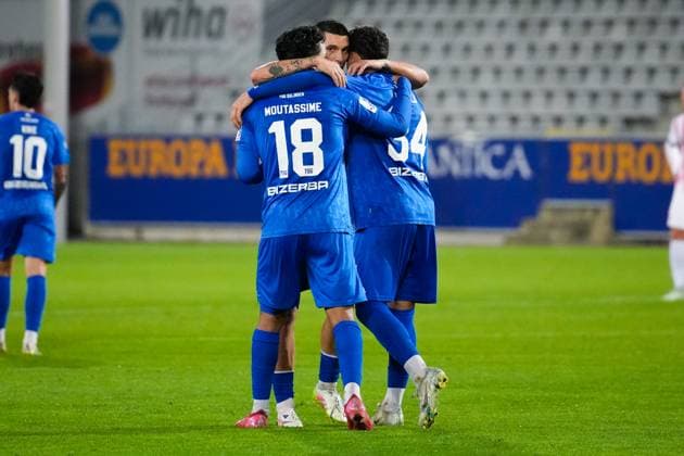 Germany, Football, Regionalliga Südwest, Season 2025 2026, Matchday 10 SC Freiburg II vs TSG Balingen Dreisamstadion Freiburg Halim Eroglu TSG Balingen ,34 Goal, Goal celebration, Emotions, Goal kick, Joy, Cheering, Freiburg Dreisamstadion Baden Württemberg Germany Copyright: xFINLEYxMÖRCHx