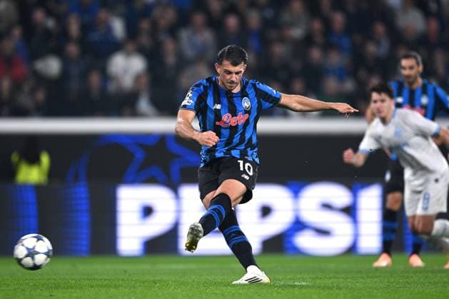 Mg Bergamo 30 09 2025 - Champions League Atalanta-Club Brugge foto Matteo Gribaudi Image nella foto: gol Lazar Samardzic 